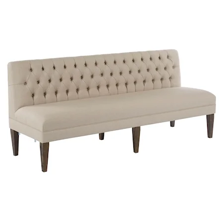 77" Bench Banquette Section with Button Tufting